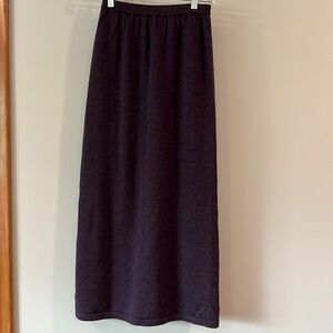 Millar - 100% wool, plum full length‎ sweater skirt, small